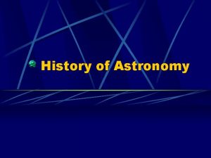 History of Astronomy Introduction v Western astronomy divides