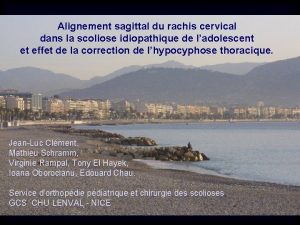 Alignement sagittal du rachis cervical dans la scoliose