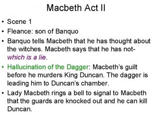 Macbeth Act II Scene 1 Fleance son of