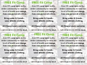 FREE Fit Camp FREE Fit Camp Free FIT