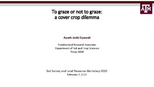 To graze or not to graze a cover