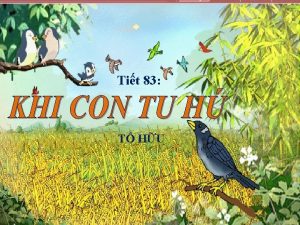 Tit 83 T HU I TM HIU CHUNG