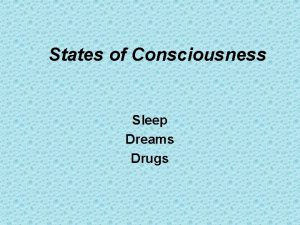 States of Consciousness Sleep Dreams Drugs Free Write