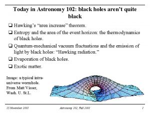 Today in Astronomy 102 black holes arent quite