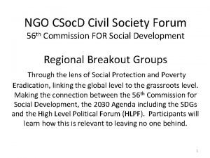 NGO CSoc D Civil Society Forum 56 th