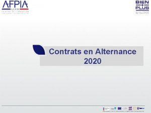 Contrats en Alternance 2020 Certification AFAQ ISO 9001