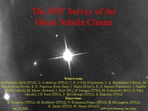 The HST Survey of the Orion Nebula Cluster