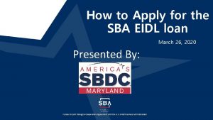 How to Apply for the SBA EIDL loan