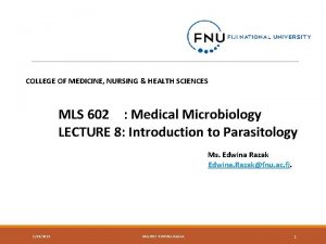 COLLEGE OF MEDICINE NURSING HEALTH SCIENCES MLS 602