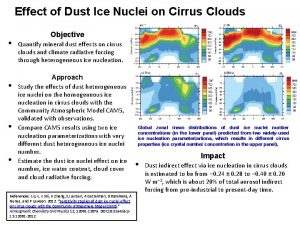 Effect of Dust Ice Nuclei on Cirrus Clouds