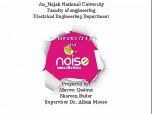 AnNajah National University Faculty of engineering Electrical Engineering