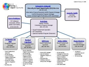 Updated February 12 2020 Deborah H Urbanski Diversity