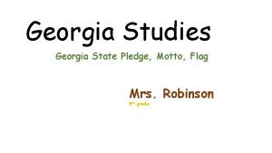 What is georgia state motto