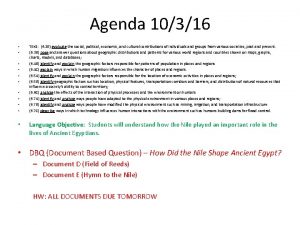 Agenda 10316 TEKS 6 2 B evaluate the