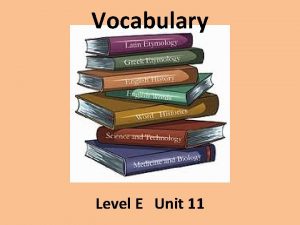 Vocabulary Level E Unit 11 allude verb to