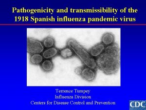 Pathogenicity and transmissibility of the 1918 Spanish influenza