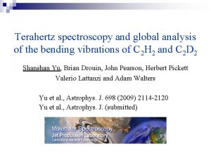 Terahertz spectroscopy and global analysis of the bending