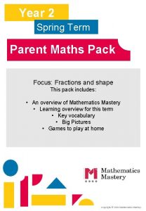 Year 2 Spring Term Parent Maths Pack Focus