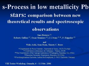 sProcess in low metallicity Pb stars comparison between