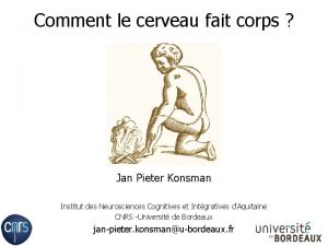 Comment le cerveau fait corps Jan Pieter Konsman