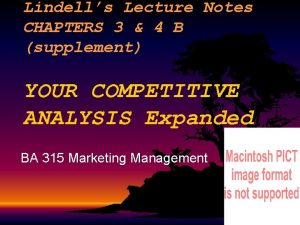 Lindells Lecture Notes CHAPTERS 3 4 B supplement