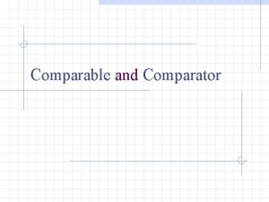Comparable and Comparator Nuts and Bolts Four methods
