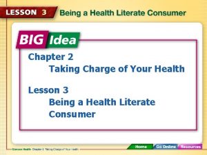 Chapter 2 Taking Charge of Your Health Lesson