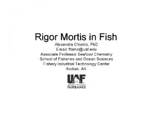 Biochemistry of Rigor Mortis Apa yang terjadi pada