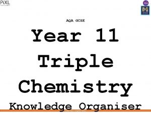 AQA GCSE Year 11 Triple Chemistry Knowledge Organiser