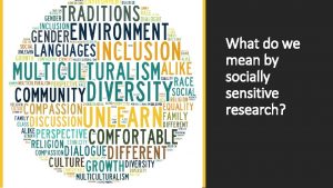 What do we mean by socially sensitive research