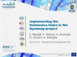 1 Implementing the Harmonica Index in the Dynamap