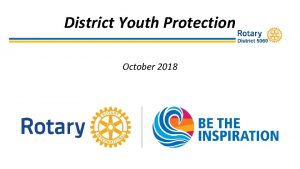 District Youth Protection October 2018 Youth Protection Policy