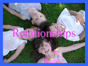 Relationships I Types of relationships Acquaintances Professional relationships