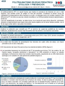 4828 POLITRAUMATISMO EN EDAD PEDIATRICA ETIOLOGA Y PREVENCIN