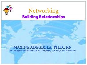 Networking Building Relationships Scholarship Generalist Specialist Avenues for