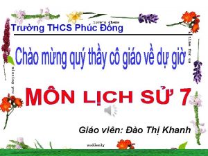 Trng THCS Phc ng Gio vin o Th