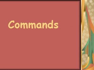Commands Ud Uds Commands To form a Ud