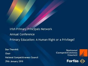 Irish Primary Principals Network Annual Conference Primary Education