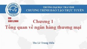 TRNG I HC TR VINH CHNG TRNH O