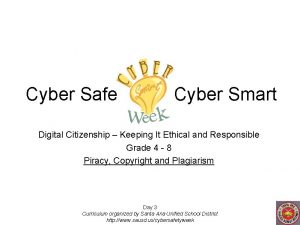 Cyber Safe Cyber Smart Digital Citizenship Keeping It