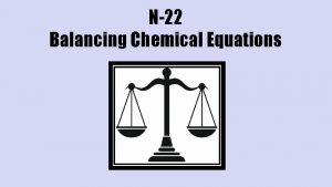 N22 Balancing Chemical Equations Reminder Signs of a