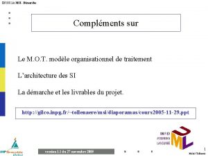 ENSGI 2 A MSI Dmarche Complments sur Le