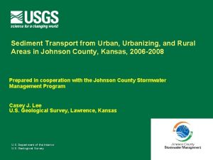 Sediment Transport from Urban Urbanizing and Rural Areas