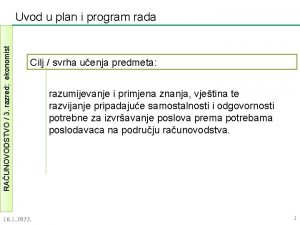 RAUNOVODSTVO 3 razred ekonomist Uvod u plan i