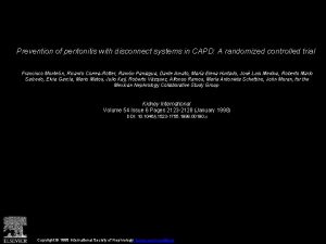 Prevention of peritonitis with disconnect systems in CAPD