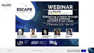 16012022 ESCAPE OSSR Webinar 1 Funded by the