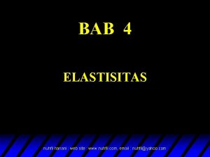 BAB 4 ELASTISITAS nuhfil hanani web site www