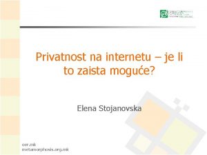 Privatnost na internetu je li to zaista mogue