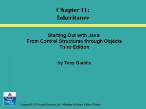 Chapter 11 Inheritance Starting Out with Java From