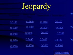 Jeopardy Presidents Span Amer Imperialism 1 Imperialism 2